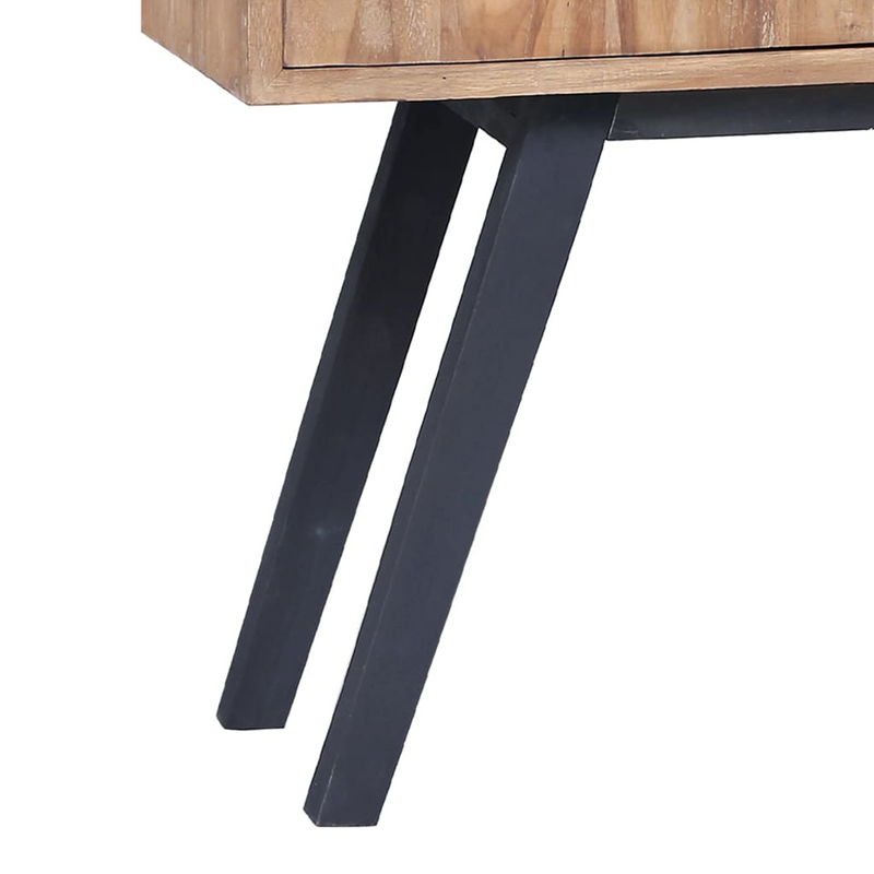 vidaXL Side Cabinet 55.1"x11.8"x29.5" Solid Teak