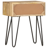 vidaXL Bedside Cabinet 15.7"x11.8"x19.7" Solid Mango Wood
