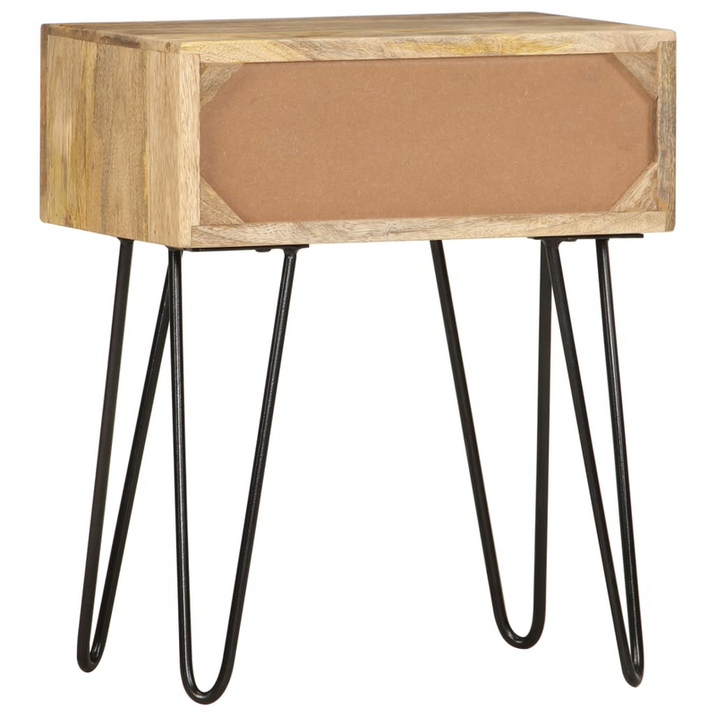 vidaXL Bedside Cabinet 15.7"x11.8"x19.7" Solid Mango Wood