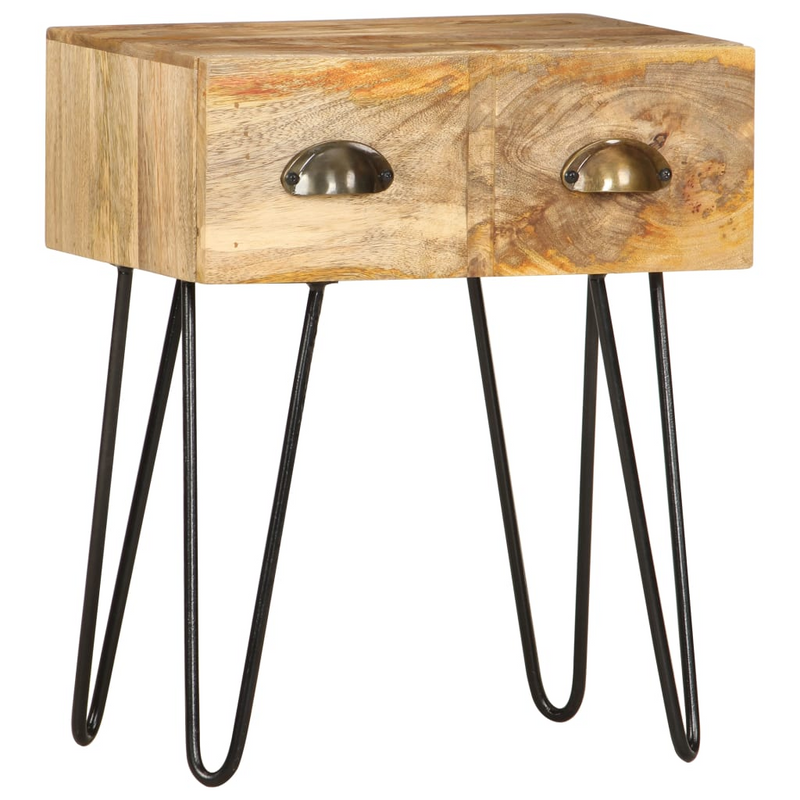 vidaXL Bedside Cabinet 15.7"x11.8"x19.7" Solid Mango Wood
