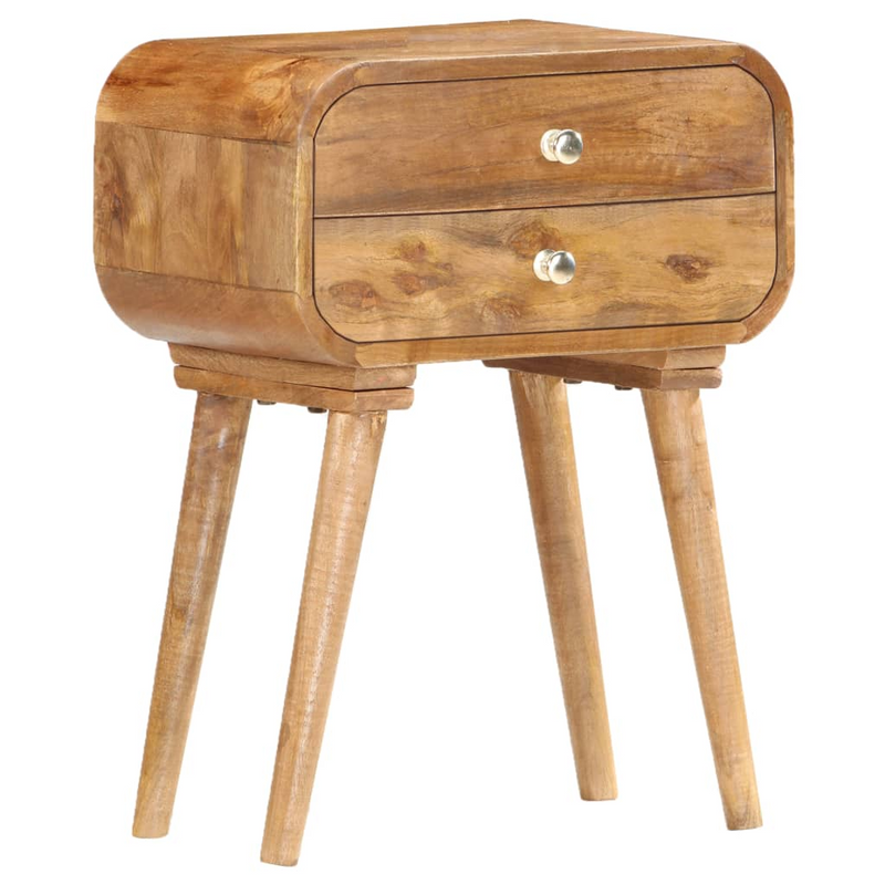 vidaXL Bedside Cabinet 16.9"x11.8"x22.8" Solid Mango Wood