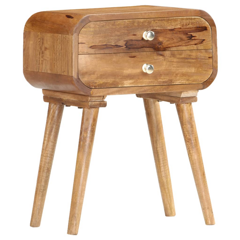 vidaXL Bedside Cabinet 16.9"x11.8"x22.8" Solid Mango Wood