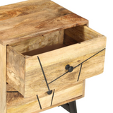 vidaXL Bedside Cabinet 15.7"x11.8"x19.7" Solid Mango Wood