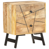 vidaXL Bedside Cabinet 15.7"x11.8"x19.7" Solid Mango Wood