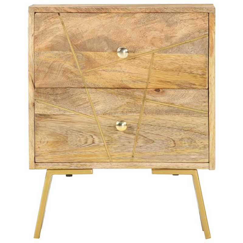 vidaXL Bedside Cabinet 15.7"x11.8"x19.7" Solid Mango Wood