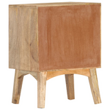 vidaXL Bedside Cabinet 15.7"x13.8"x21.7" Solid Mango Wood