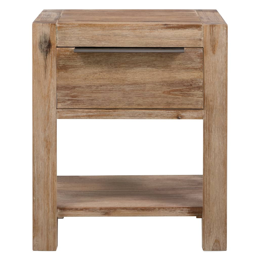 vidaXL Nightstands with Drawers 2 pcs 15.7"x11.8"x18.9" Solid Acacia Wood