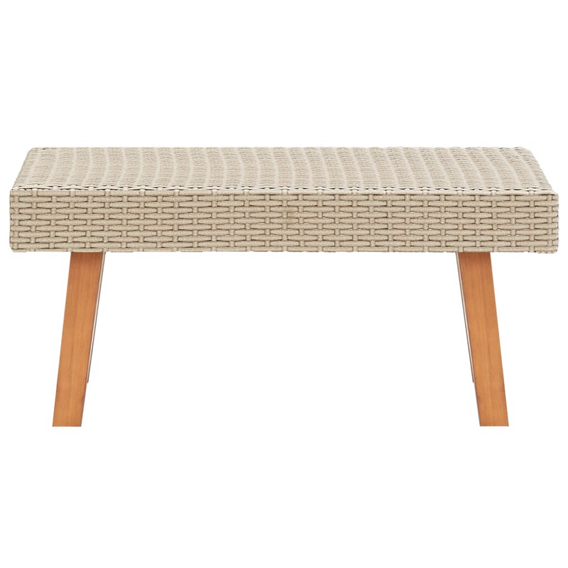 vidaXL Patio Coffee Table Poly Rattan Beige
