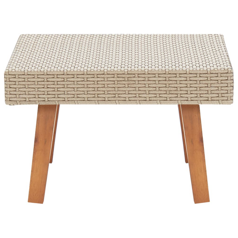 vidaXL Patio Coffee Table Poly Rattan Beige