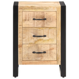 vidaXL Bedside Cabinet 15.7"x13.8"x21.7" Solid Mango Wood