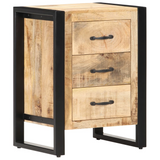 vidaXL Bedside Cabinet 15.7"x13.8"x21.7" Solid Mango Wood