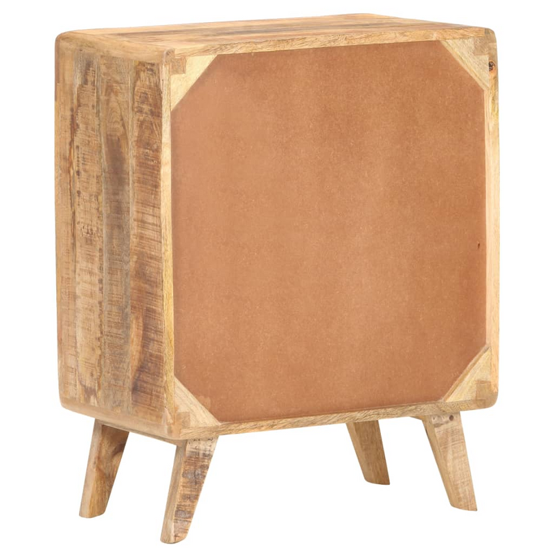 vidaXL Sideboard 23.6"x13.8"x29.5" Rough Mango Wood
