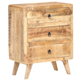 vidaXL Sideboard 23.6"x13.8"x29.5" Rough Mango Wood