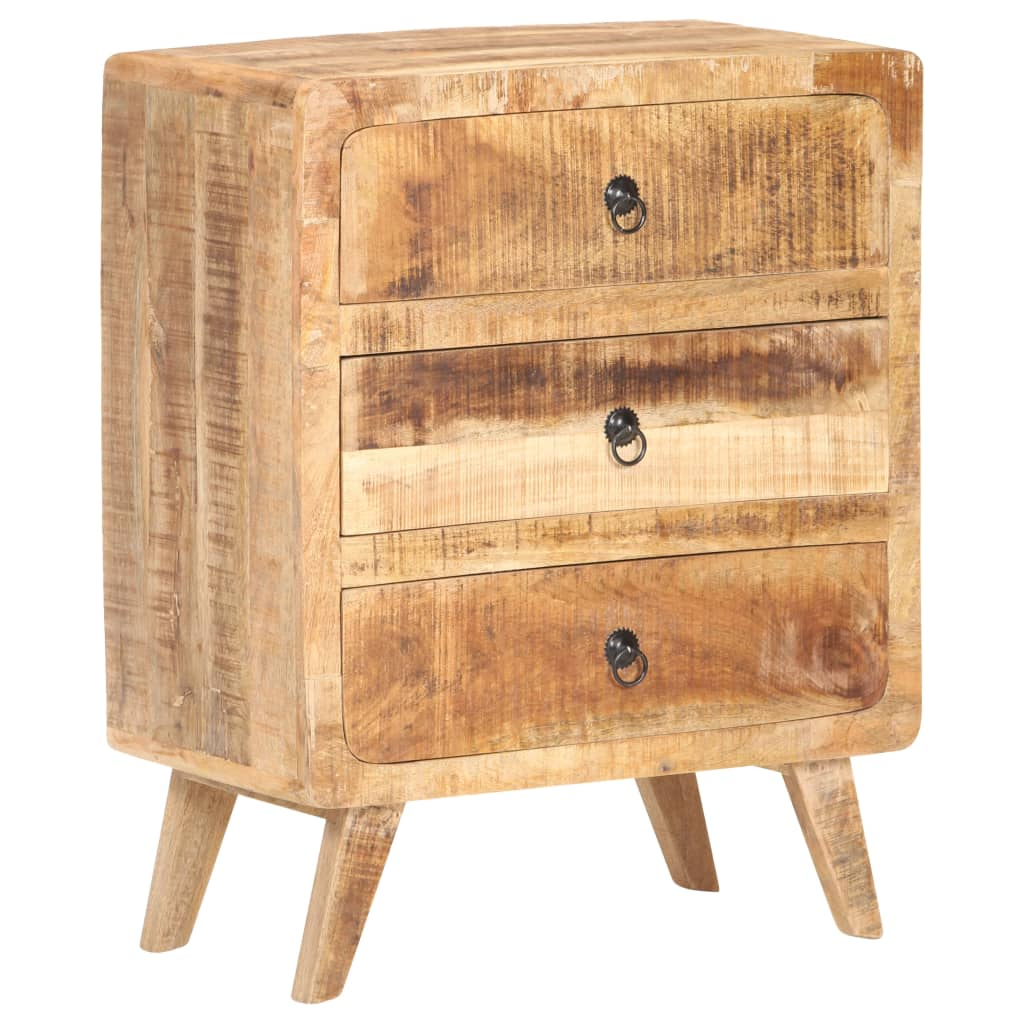 vidaXL Sideboard 23.6"x13.8"x29.5" Rough Mango Wood