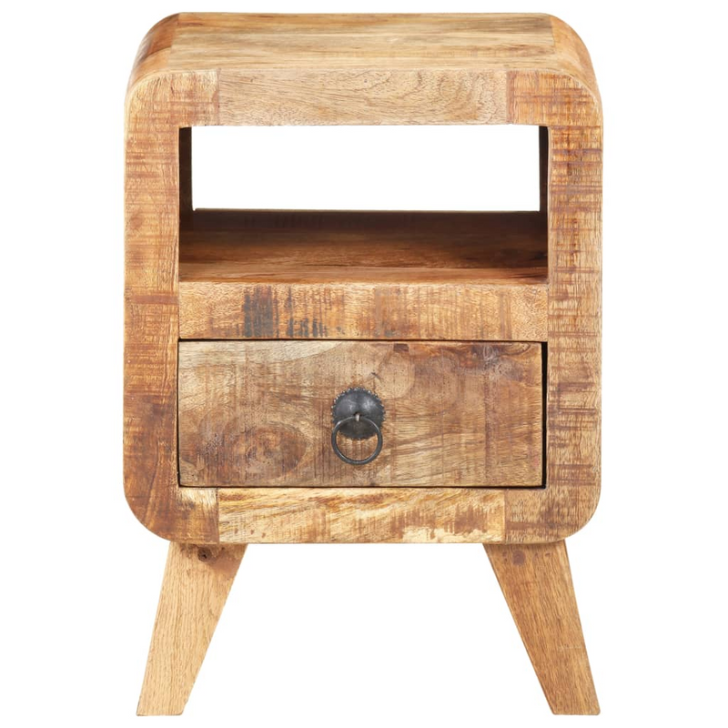 vidaXL Bedside Cabinet 11.8"x11.8"x16.1" Rough Mango Wood
