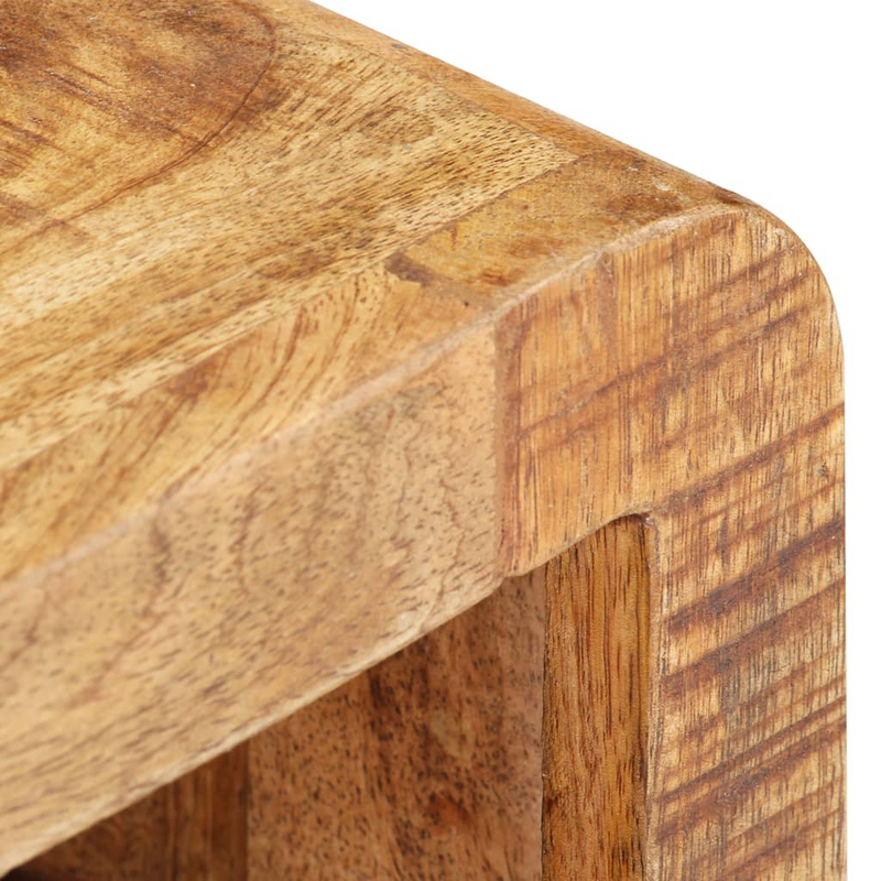 vidaXL Bedside Cabinet 11.8"x11.8"x16.1" Rough Mango Wood