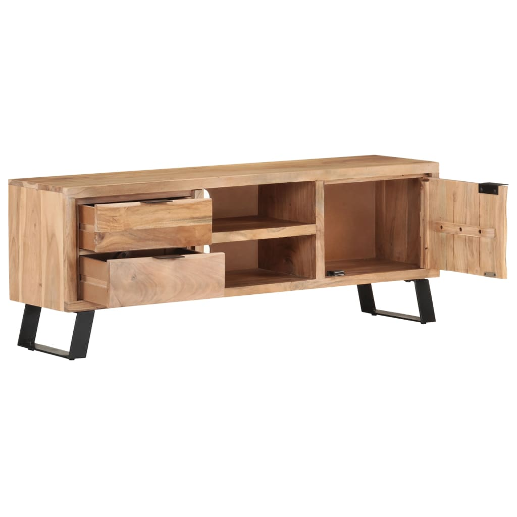 vidaXL TV Cabinet 47.2"x11.8"x16.5" Solid Acacia Wood with Live Edges