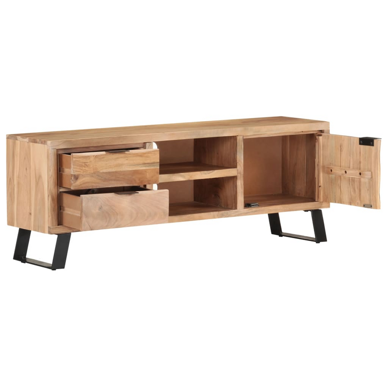 vidaXL TV Cabinet 47.2"x11.8"x16.5" Solid Acacia Wood with Live Edges