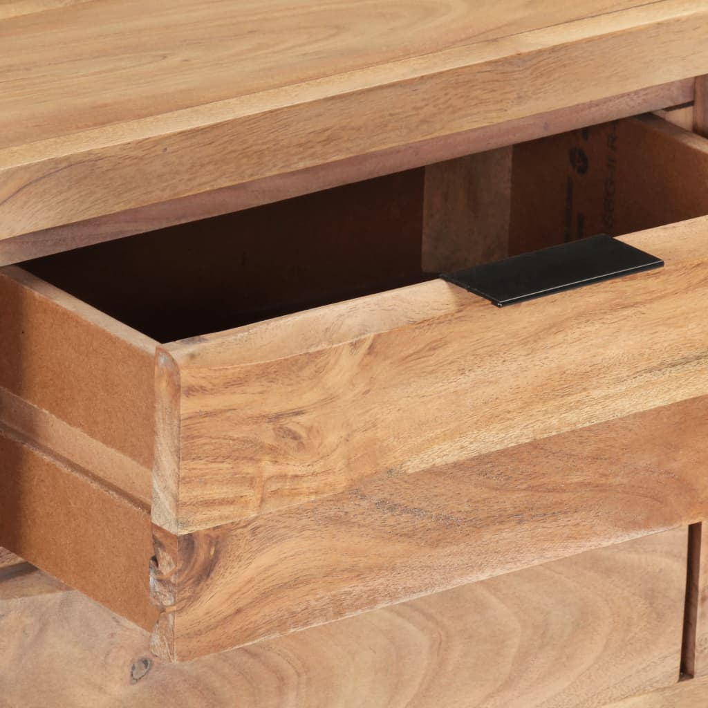 vidaXL TV Cabinet 47.2"x11.8"x16.5" Solid Acacia Wood with Live Edges