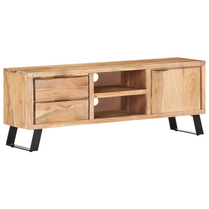 vidaXL TV Cabinet 47.2"x11.8"x16.5" Solid Acacia Wood with Live Edges