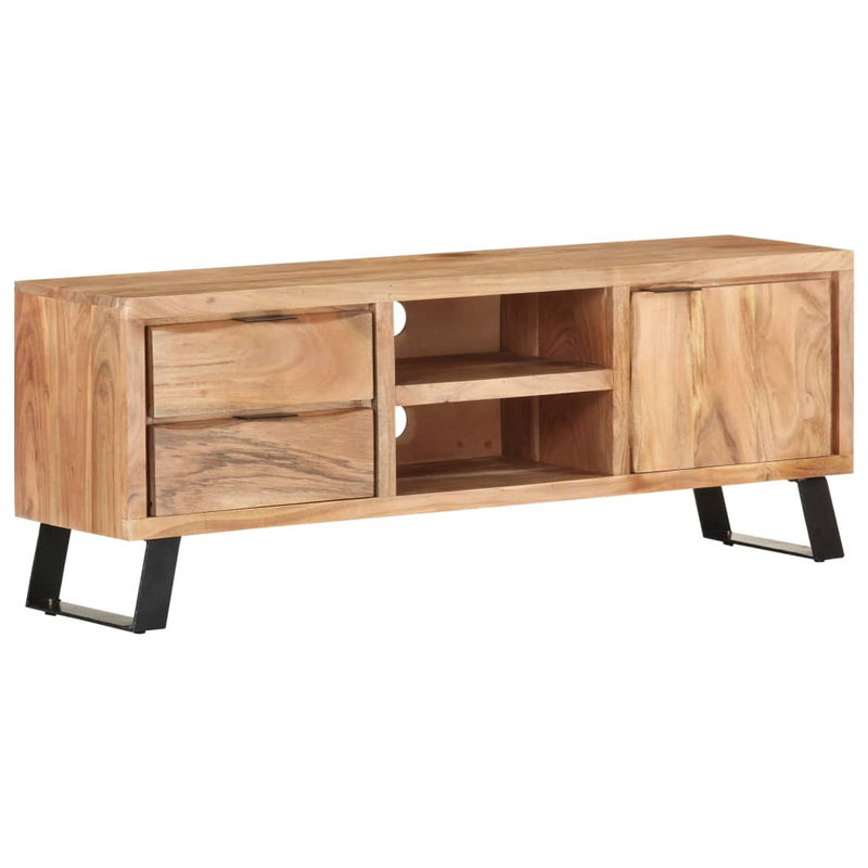 vidaXL TV Cabinet 47.2"x11.8"x16.5" Solid Acacia Wood with Live Edges