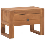 vidaXL Bedside Cabinet 19.7"x11.8"x13.8" Solid Teak Wood