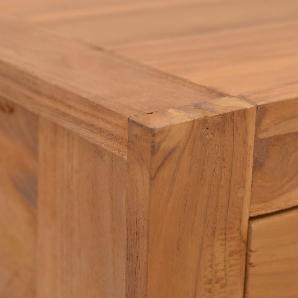 vidaXL Bedside Cabinet 19.7"x11.8"x13.8" Solid Teak Wood