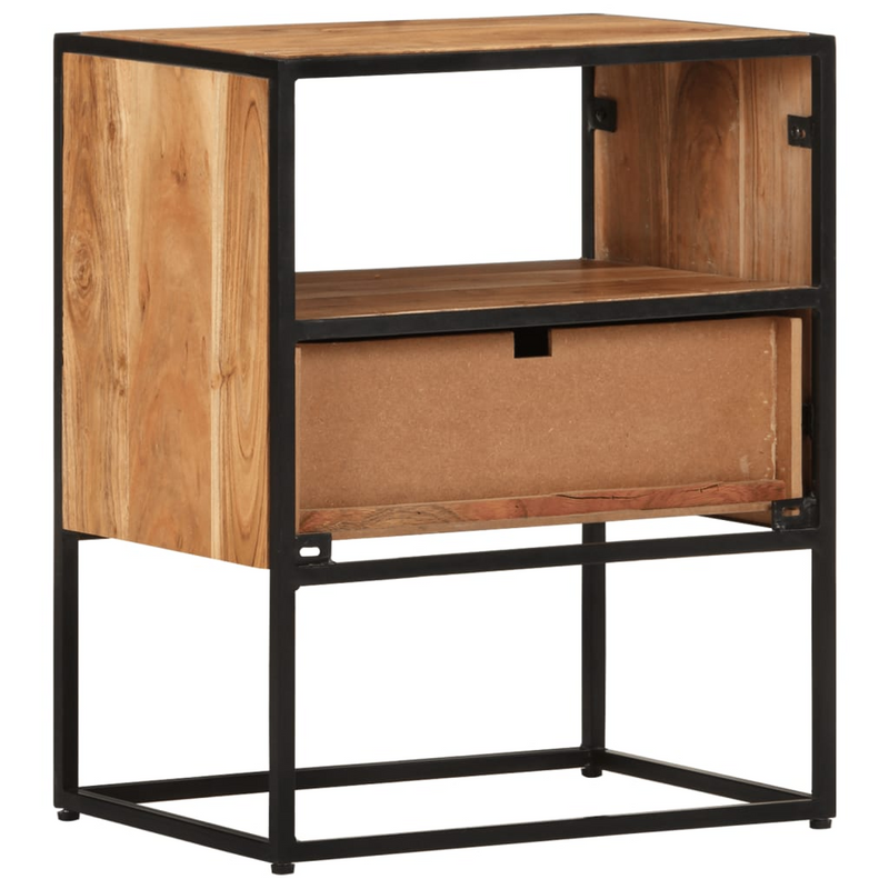 vidaXL Bed Cabinet 15.7"x11.8"x19.7" Solid Acacia Wood