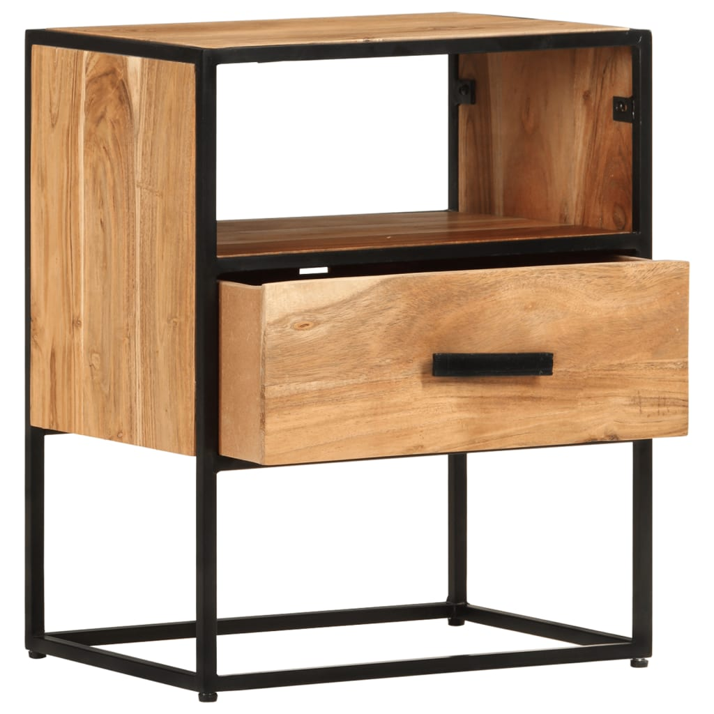 vidaXL Bed Cabinet 15.7"x11.8"x19.7" Solid Acacia Wood