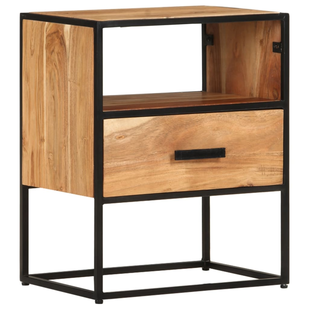 vidaXL Bed Cabinet 15.7"x11.8"x19.7" Solid Acacia Wood