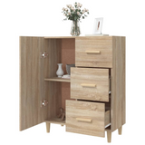 vidaXL Sideboard Sonoma Oak 27.4"x13.4"x35.4" Engineered Wood
