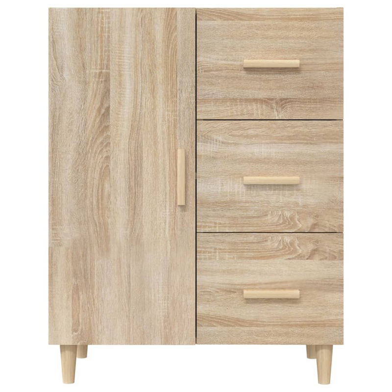 vidaXL Sideboard Sonoma Oak 27.4"x13.4"x35.4" Engineered Wood