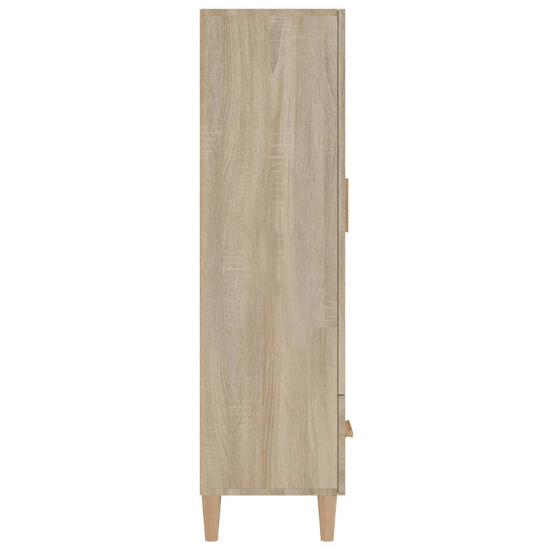 vidaXL Highboard Sonoma Oak 27.6"x12.2"x45.3" Engineered Wood
