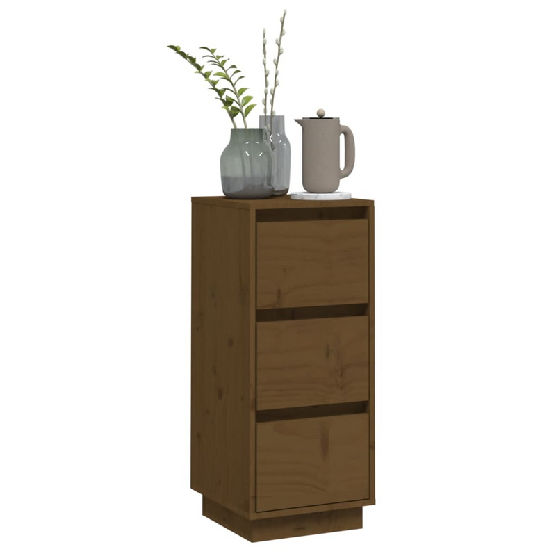 vidaXL Sideboard Honey Brown 12.6"x13.4"x29.5" Solid Wood Pine