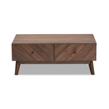 Baxton Studio Hartman Mid-Century Modern Walnut Brown Finished Wood Coffee Table
