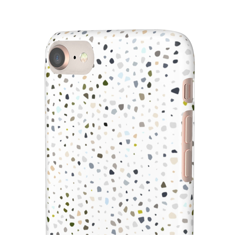 White Terrazzo Phone Case