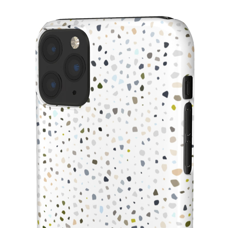White Terrazzo Phone Case