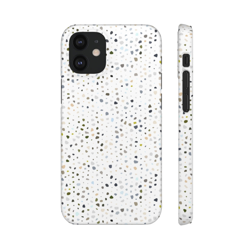 White Terrazzo Phone Case