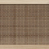 vidaXL TV Cabinet Brown 41.3"x11.8"x15.7" Solid Wood Pine&Natural Rattan