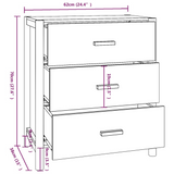 vidaXL Sideboard 24.4"x15"x27.6" Engineered Wood