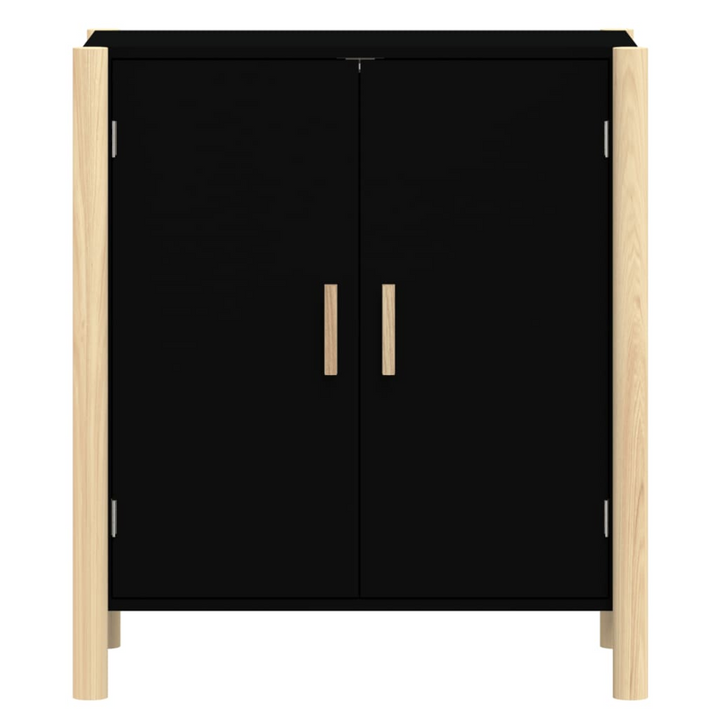 vidaXL Sideboard Black 24.4"x15"x27.6" Engineered Wood