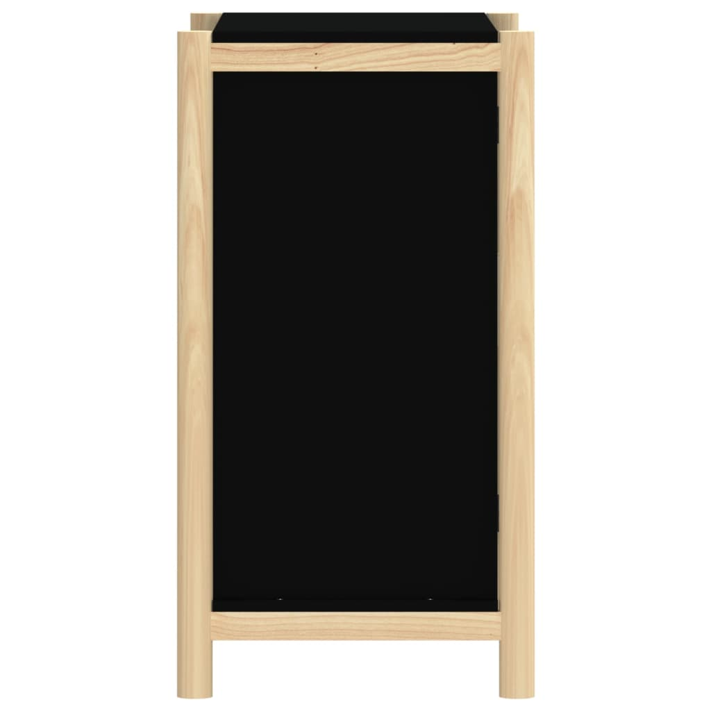 vidaXL Sideboard Black 24.4"x15"x27.6" Engineered Wood