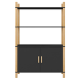 vidaXL Highboard Black 31.5"x15.7"x47.6" Engineered Wood