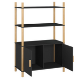 vidaXL Highboard Black 31.5"x15.7"x47.6" Engineered Wood