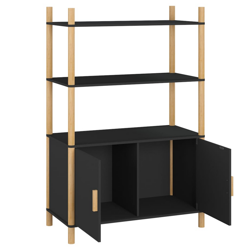 vidaXL Highboard Black 31.5"x15.7"x47.6" Engineered Wood