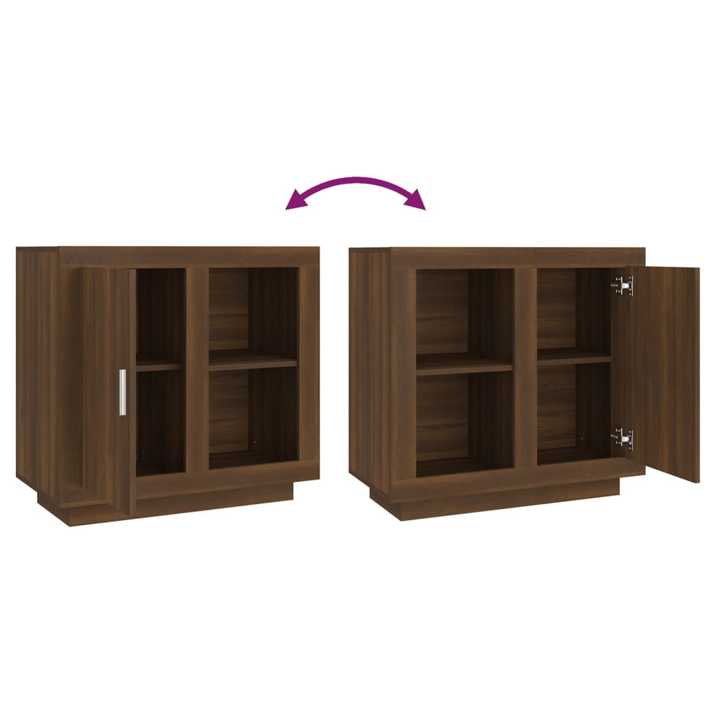 vidaXL Sideboard Brown Oak 31.5"x15.7"x29.5"