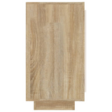 vidaXL Sideboard White and Sonoma Oak 31.5"x15.7"x29.5"