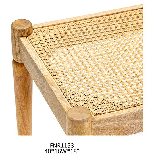Elena Eyelet Cane Bench
