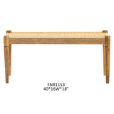Elena Eyelet Cane Bench