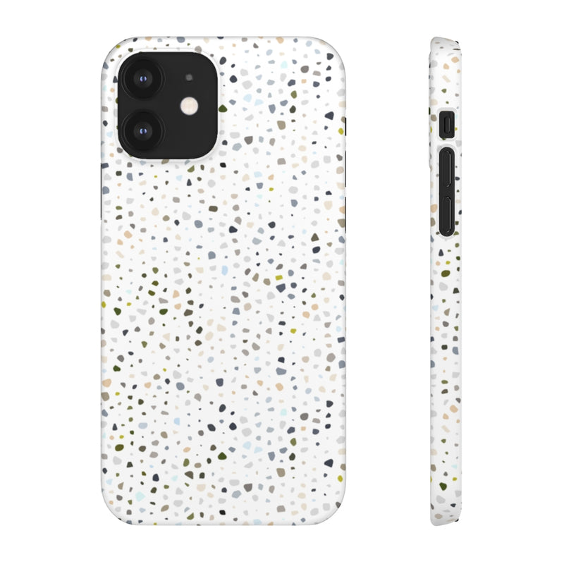 White Terrazzo Phone Case